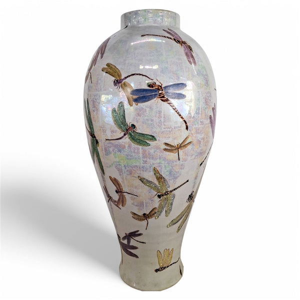Danny's Fine Porcelain Dragonfly Floral Vase - CLOSEOUT