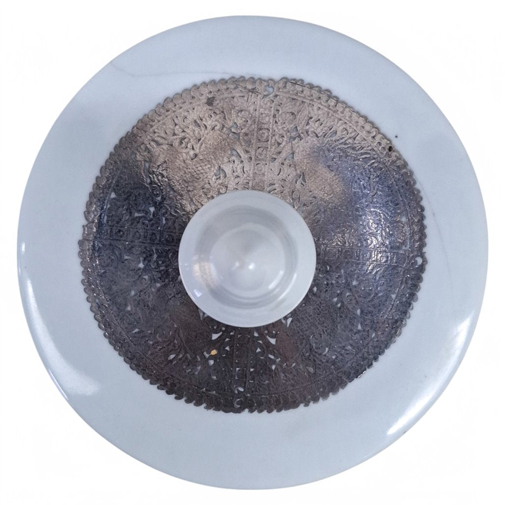 Danny's Fine Porcelain Metallic White Vase - CLOSEOUT