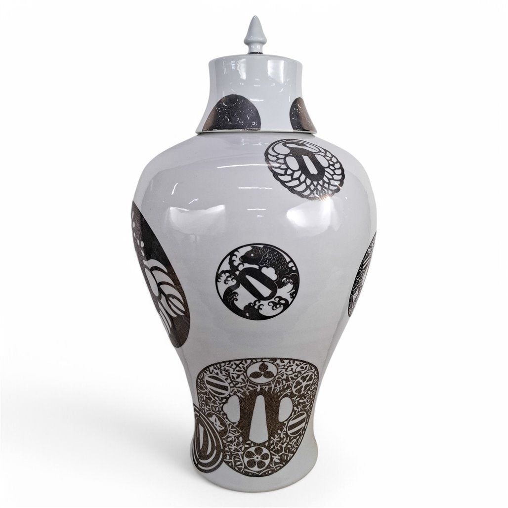 Danny's Fine Porcelain Metallic White Vase - CLOSEOUT