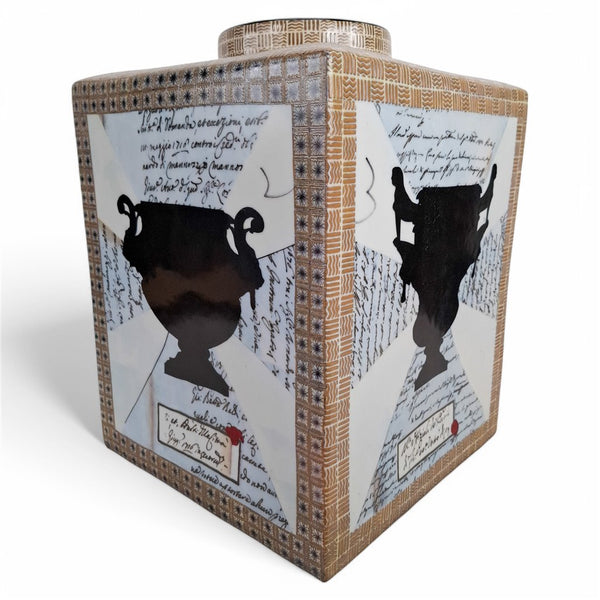 Danny's Fine Porcelain Silhouette Square Planter - CLOSEOUT