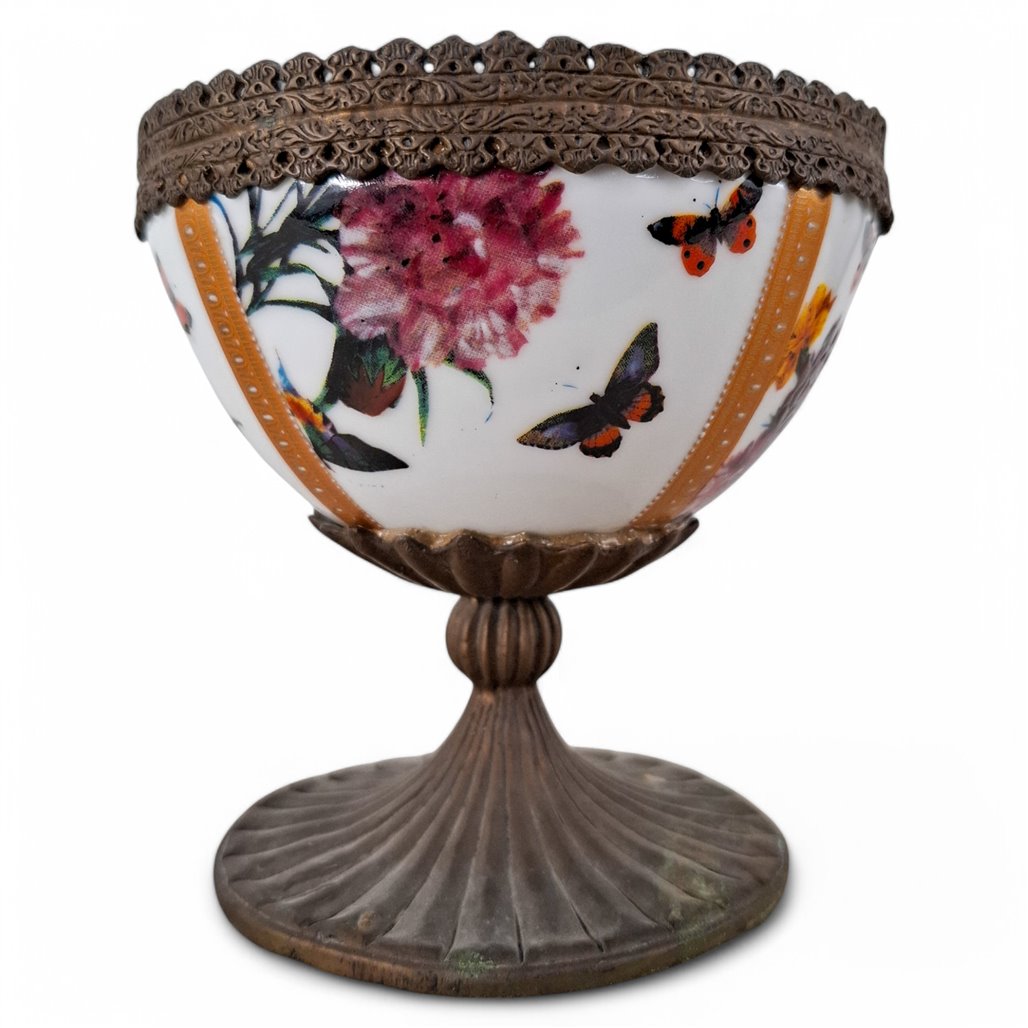 Danny's Fine Porcelain Floral Egg Ornament Jar - CLOSEOUT