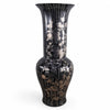 Danny's Fine Porcelain Black Floral Vase - CLOSEOUT