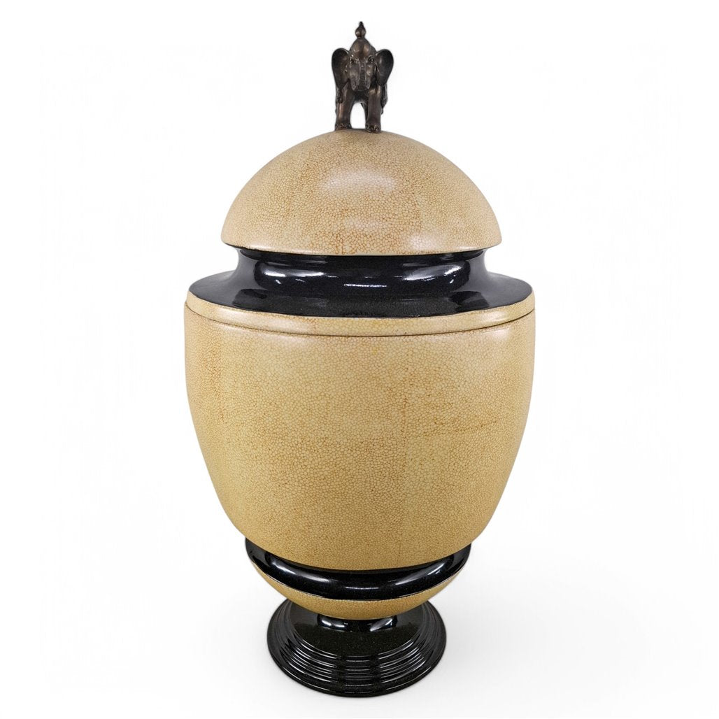 Danny's Fine Porcelain Yellow Covered Jar - CLOSEOUT