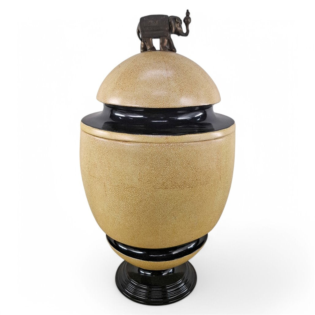Danny's Fine Porcelain Yellow Covered Jar - CLOSEOUT