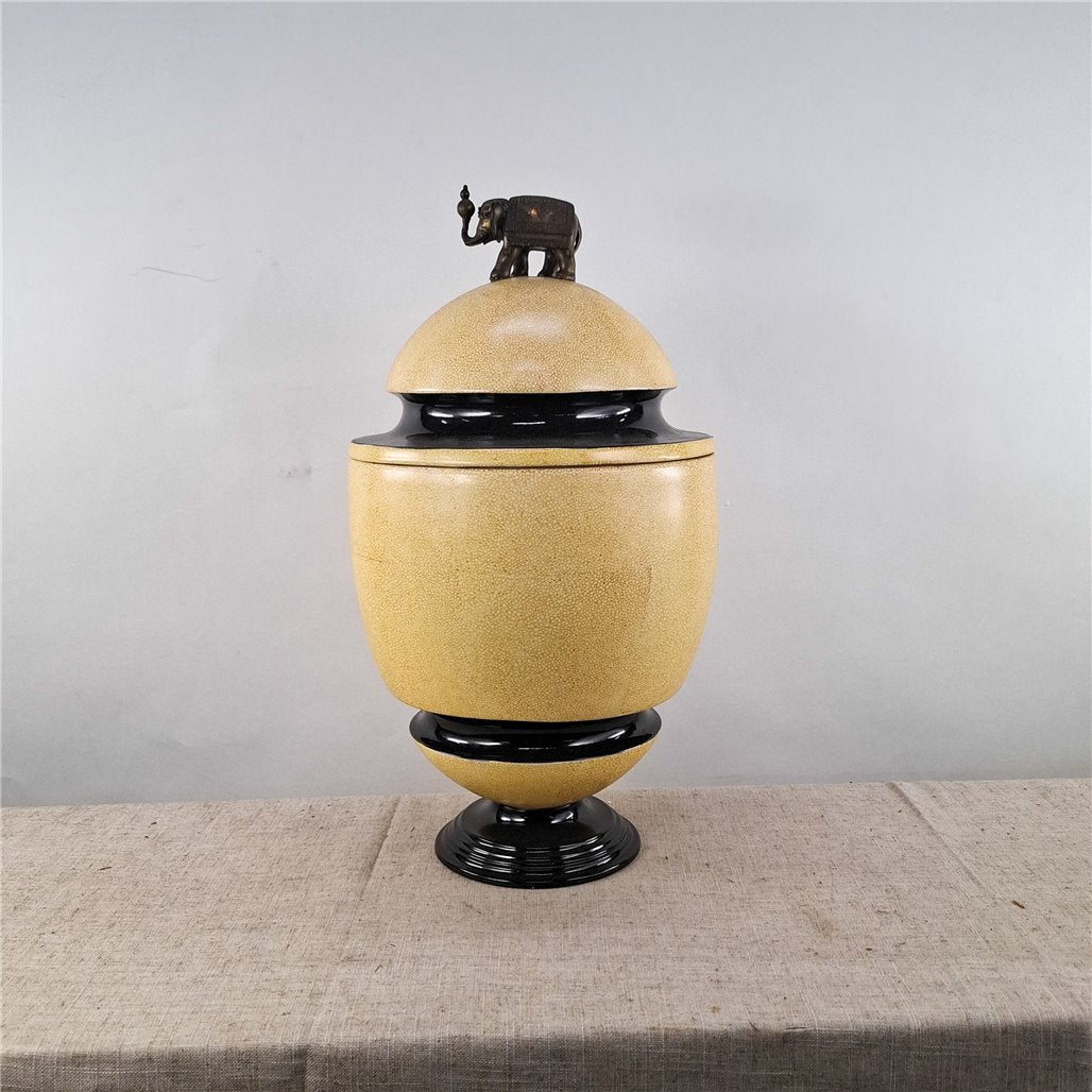 Danny's Fine Porcelain Yellow Covered Jar - CLOSEOUT