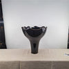 Danny's Fine Porcelain Black Pedestal Bowl - CLOSEOUT