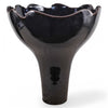 Danny's Fine Porcelain Black Pedestal Bowl - CLOSEOUT