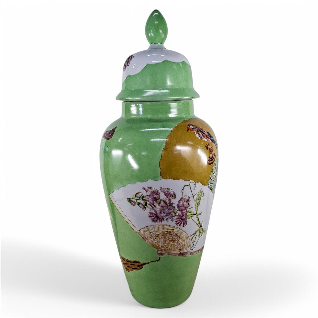 Danny's Fine Porcelain Garden Bird Covered Jar - CLOSEOUT