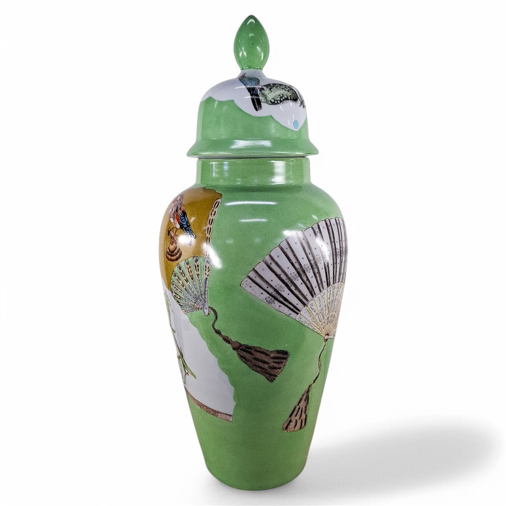 Danny's Fine Porcelain Garden Bird Covered Jar - CLOSEOUT