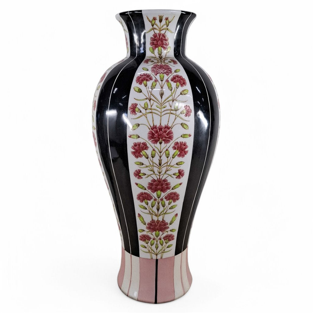 Danny's Fine Porcelain Black Floral Vase - CLOSEOUT