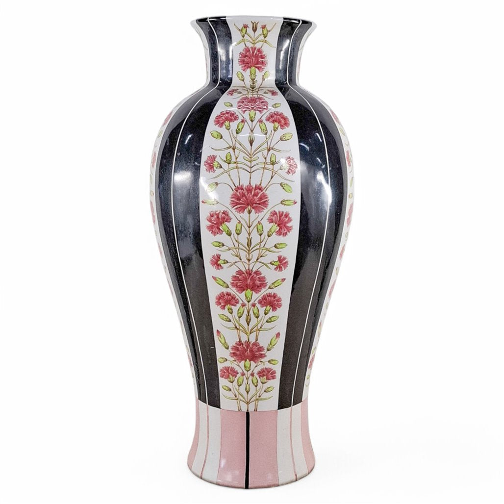 Danny's Fine Porcelain Black Floral Vase - CLOSEOUT
