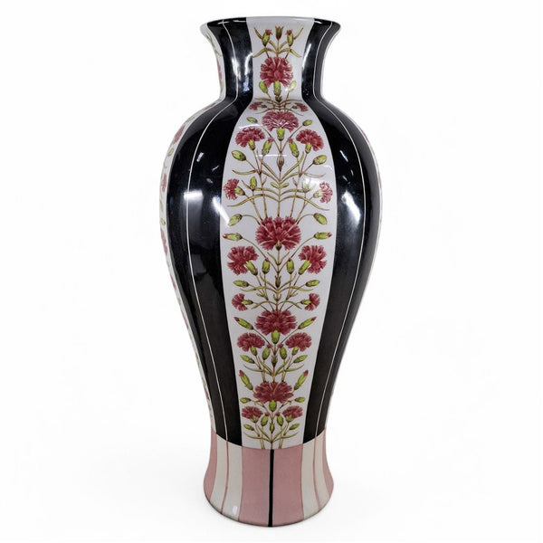 Danny's Fine Porcelain Black Floral Vase - CLOSEOUT