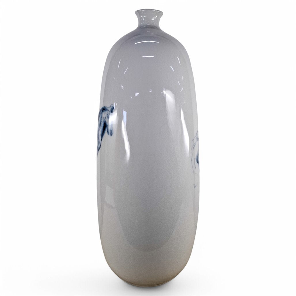 Danny's Fine Porcelain Blue Horse Vase - CLOSEOUT