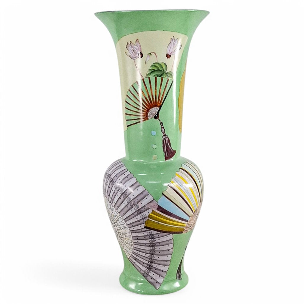 Danny's Fine Porcelain Green Bird Garden Vase - CLOSEOUT