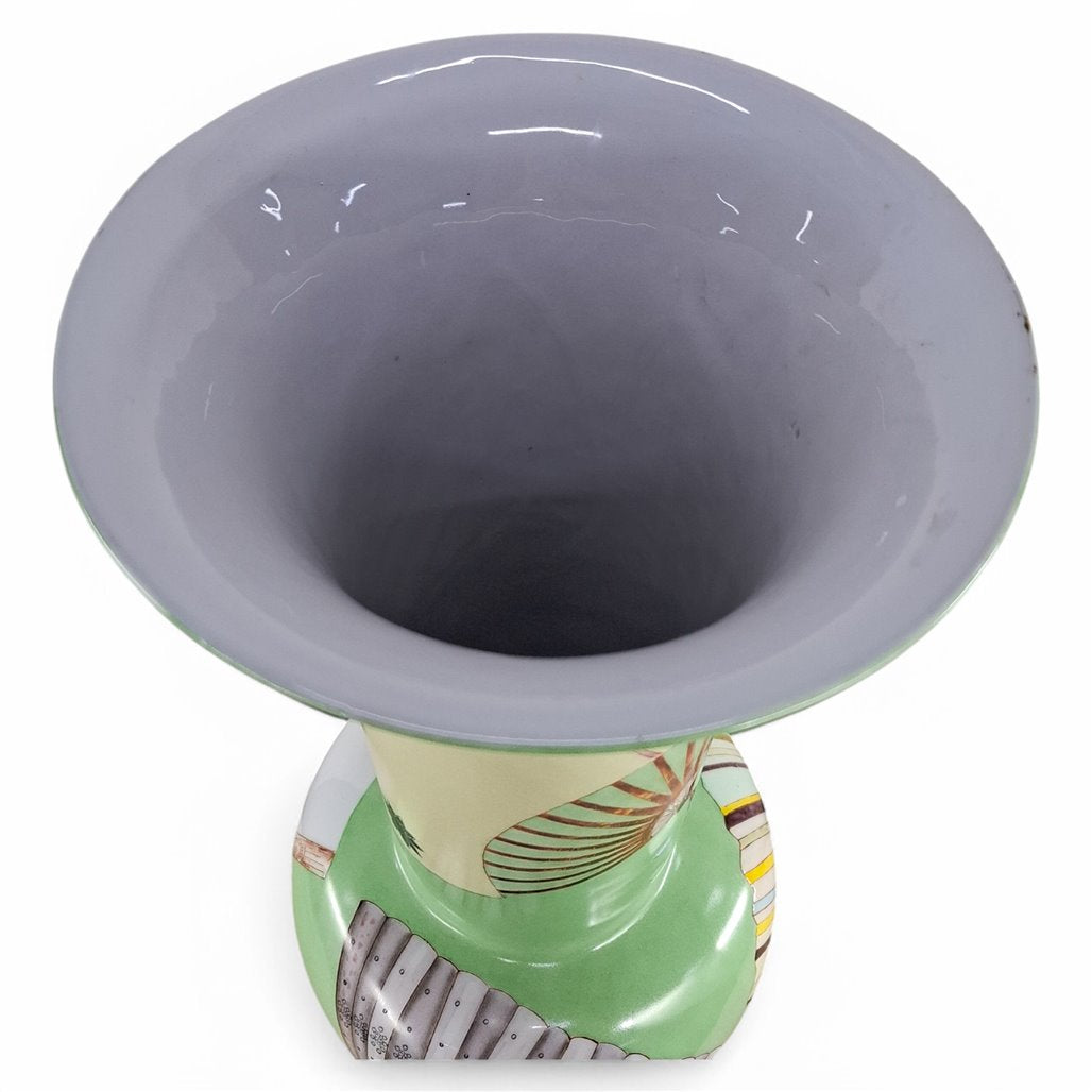 Danny's Fine Porcelain Green Bird Garden Vase - CLOSEOUT