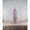 Danny's Fine Porcelain Lavender Fan Covered Jar - CLOSEOUT