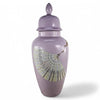 Danny's Fine Porcelain Lavender Fan Covered Jar - CLOSEOUT