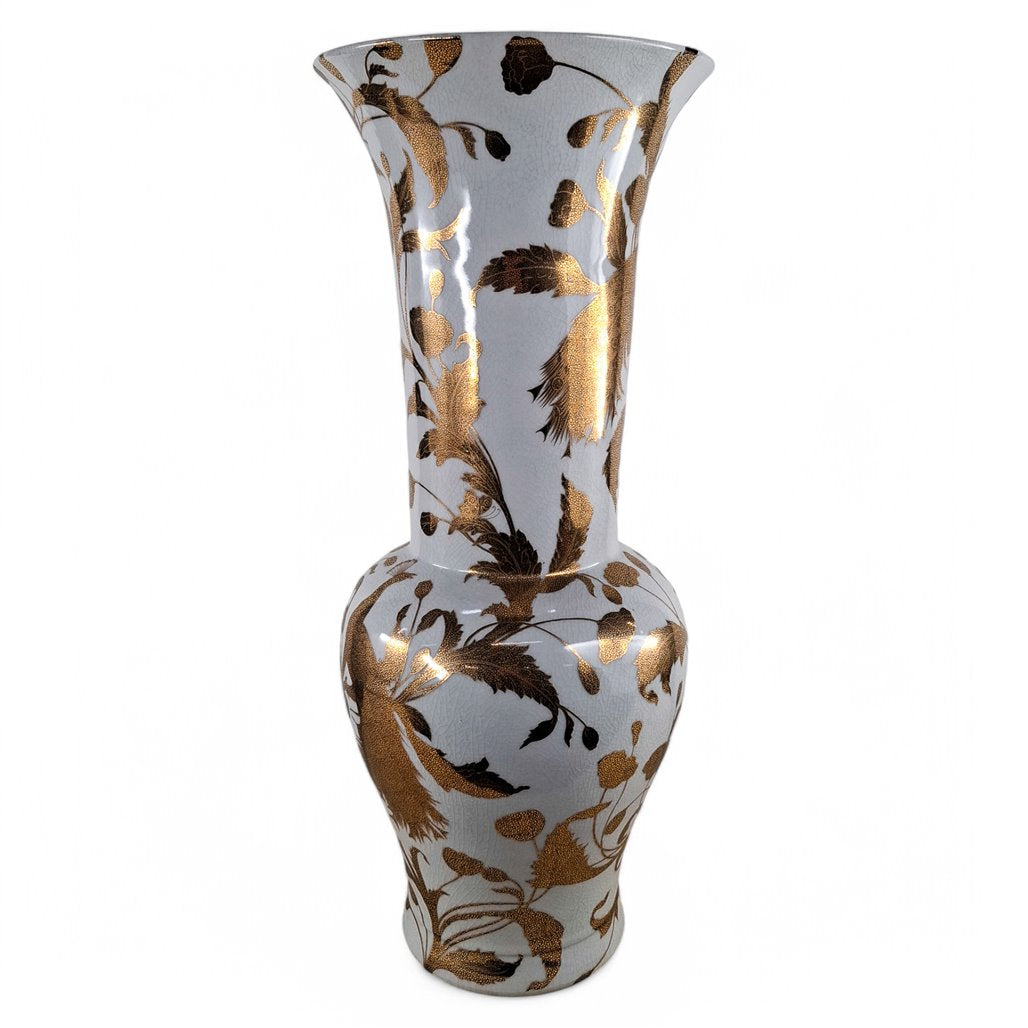 Danny's Fine Porcelain Golden Bird Vase - CLOSEOUT