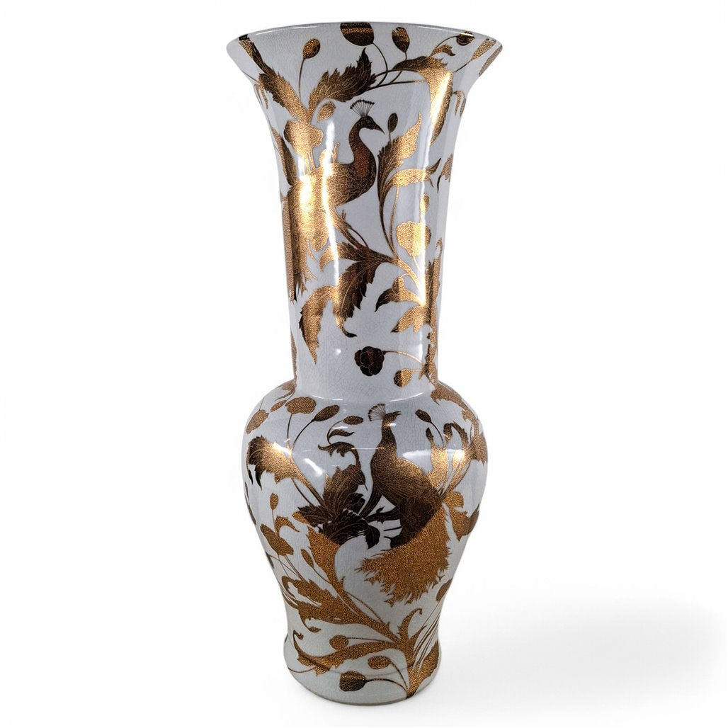 Danny's Fine Porcelain Golden Bird Vase - CLOSEOUT