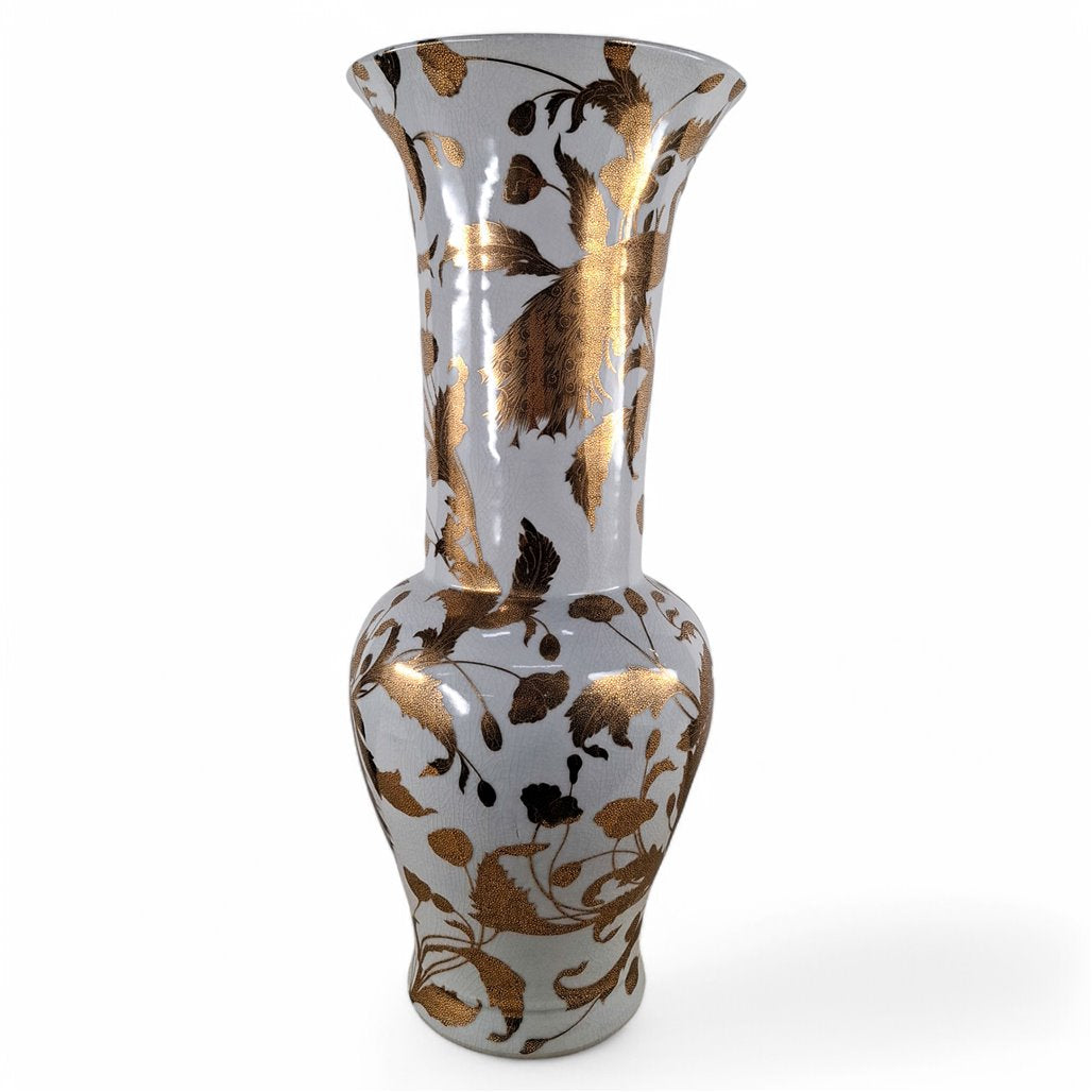 Danny's Fine Porcelain Golden Bird Vase - CLOSEOUT