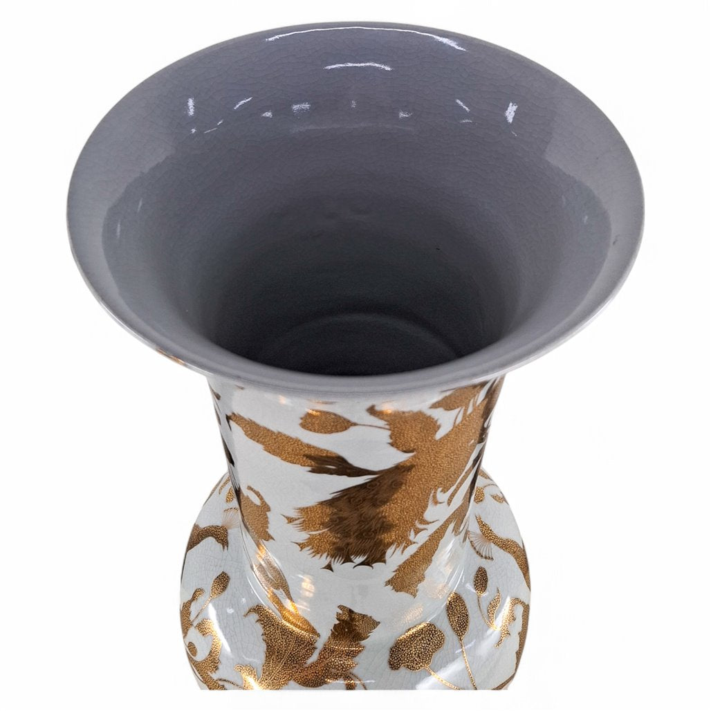 Danny's Fine Porcelain Golden Bird Vase - CLOSEOUT