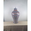 Danny's Fine Porcelain Chevron Covered Jar - CLOSEOUT