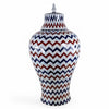 Danny's Fine Porcelain Chevron Covered Jar - CLOSEOUT