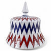 Danny's Fine Porcelain Chevron Covered Jar - CLOSEOUT