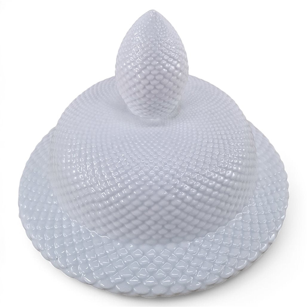 Danny's Fine Porcelain White Fishnet Covered Jar - CLOSEOUT