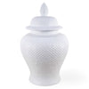 Danny's Fine Porcelain White Fishnet Covered Jar - CLOSEOUT