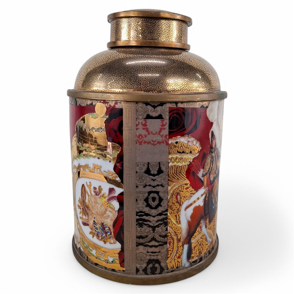 Danny's Fine Porcelain Equestrian Covered Jar - CLOSEOUT
