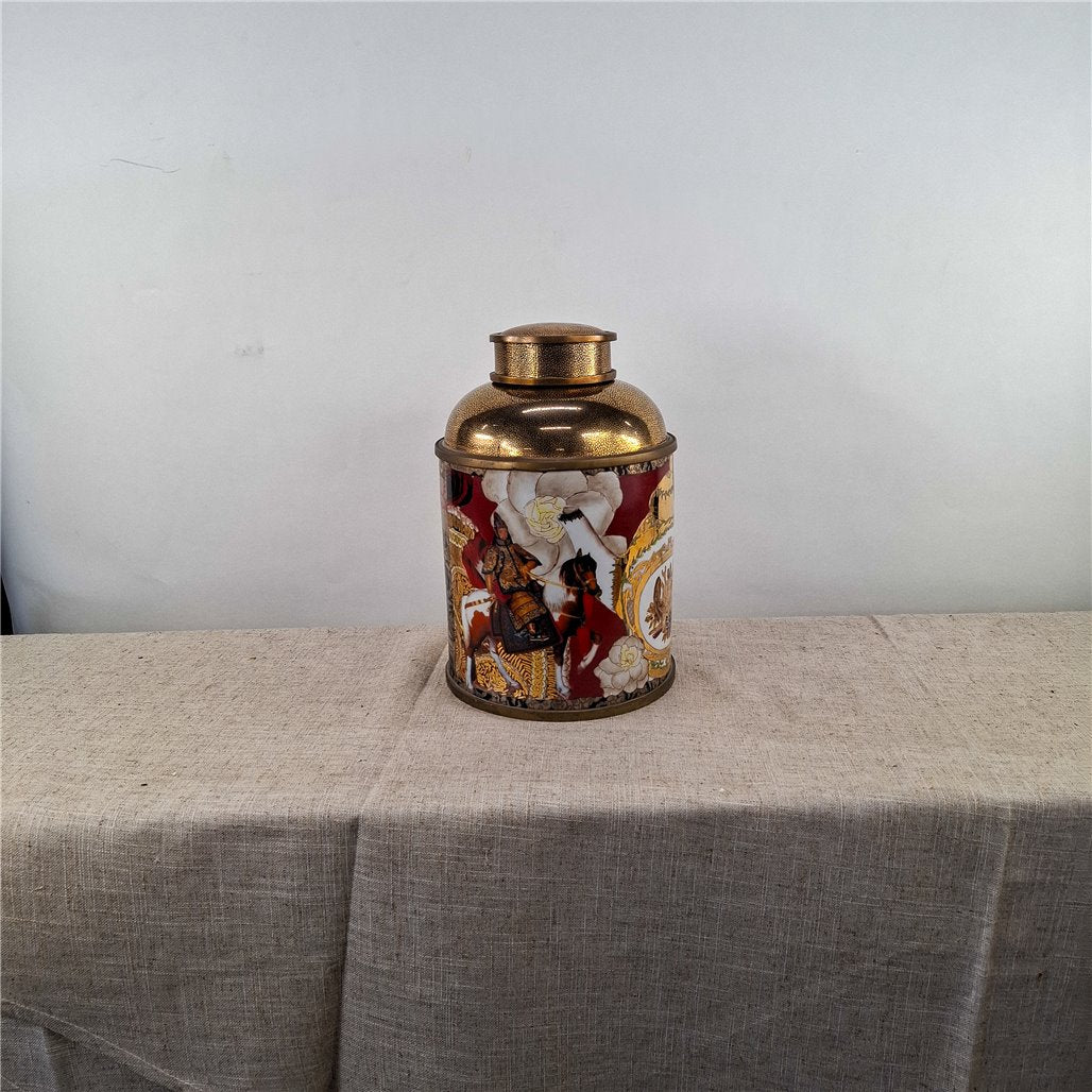 Danny's Fine Porcelain Equestrian Covered Jar - CLOSEOUT