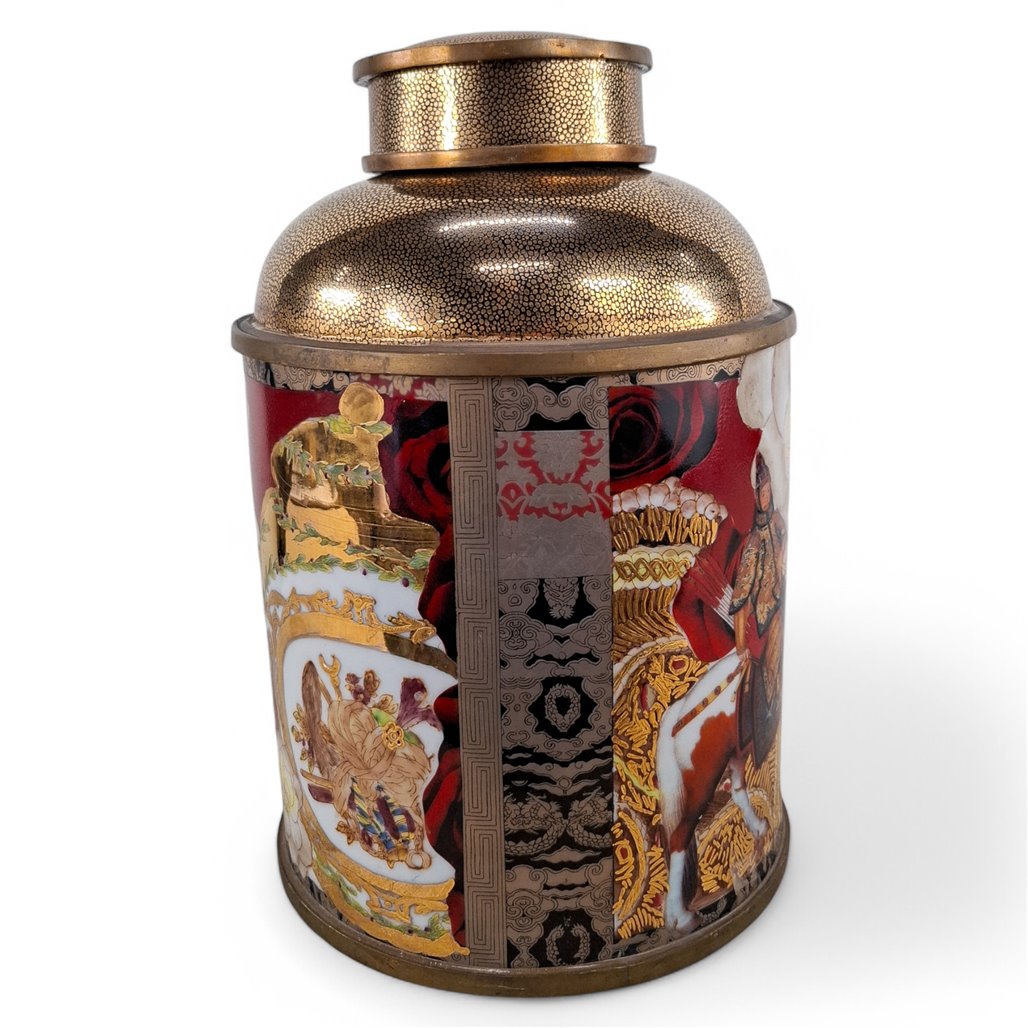 Danny's Fine Porcelain Equestrian Covered Jar - CLOSEOUT