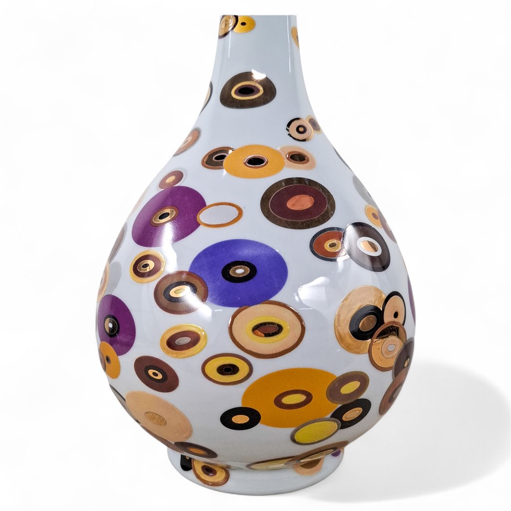 Danny's Fine Porcelain Multi Color Bottle Vase - CLOSEOUT