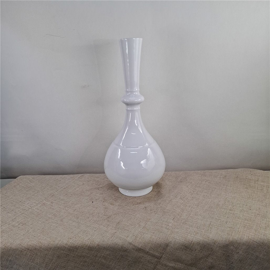 Danny's Fine Porcelain White Bottle Vase - CLOSEOUT