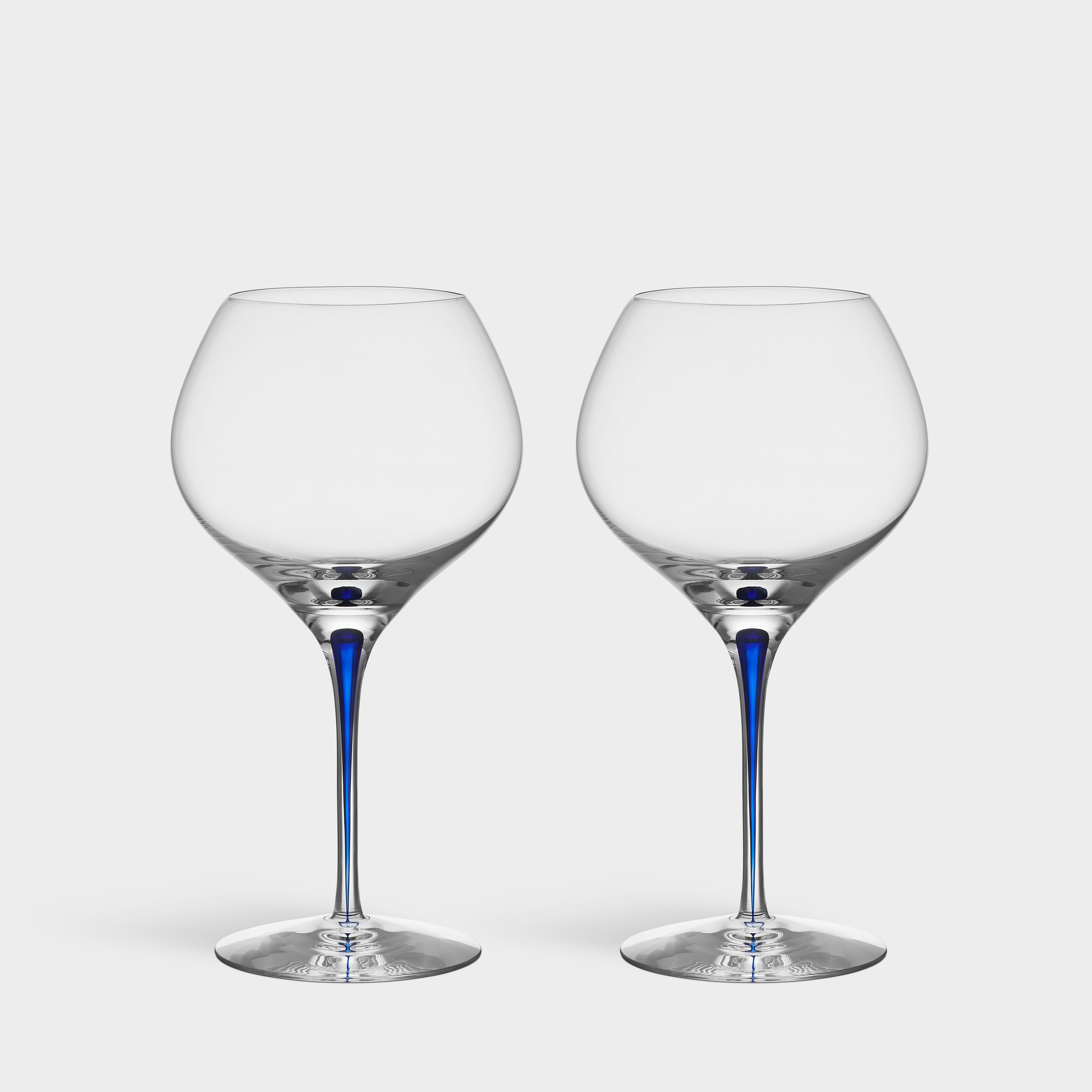 Orrefors Intermezzo Blue Bouquet Set of 2