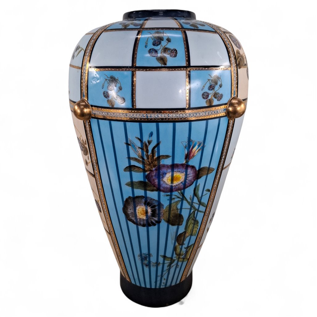 Danny's Fine Porcelain Blue Floral Lidded Jar - CLOSEOUT