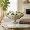 Danny's Fine Porcelain Porcelain Peacock Handle Basin with Bronze Ormolu - Green Bird Collection