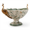 Danny's Fine Porcelain Porcelain Peacock Handle Basin with Bronze Ormolu - Green Bird Collection