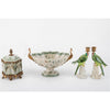 Danny's Fine Porcelain Porcelain Peacock Handle Basin with Bronze Ormolu - Green Bird Collection