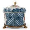 Danny's Fine Porcelain Porcelain Oval Lidded Box with Bronze Ormolu - Garden Trellis