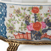 Danny's Fine Porcelain Porcelain Oval Lidded Box with Bronze Ormolu - Garden Trellis