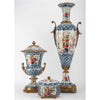 Danny's Fine Porcelain Porcelain Oval Lidded Box with Bronze Ormolu - Garden Trellis