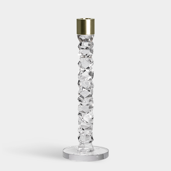 Orrefors Carat Candlestick Silver Large