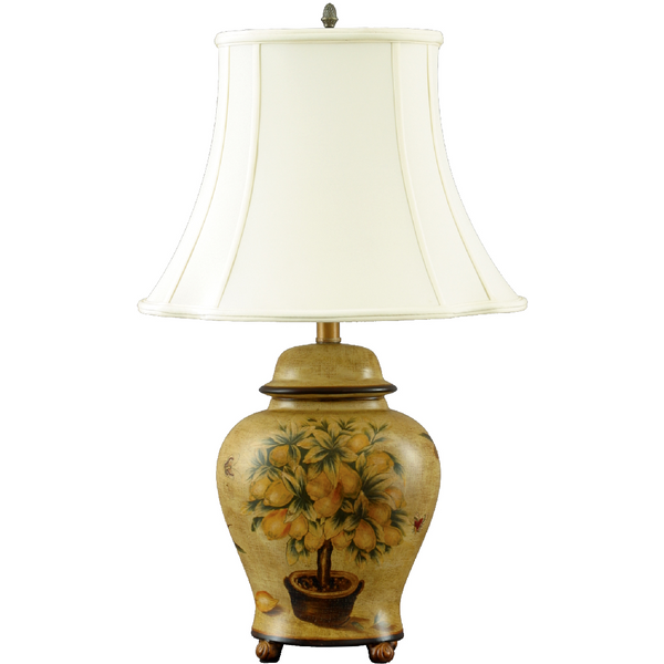 Danny's Fine Porcelain 28" Oval Jar Lamp - Fruite Trees