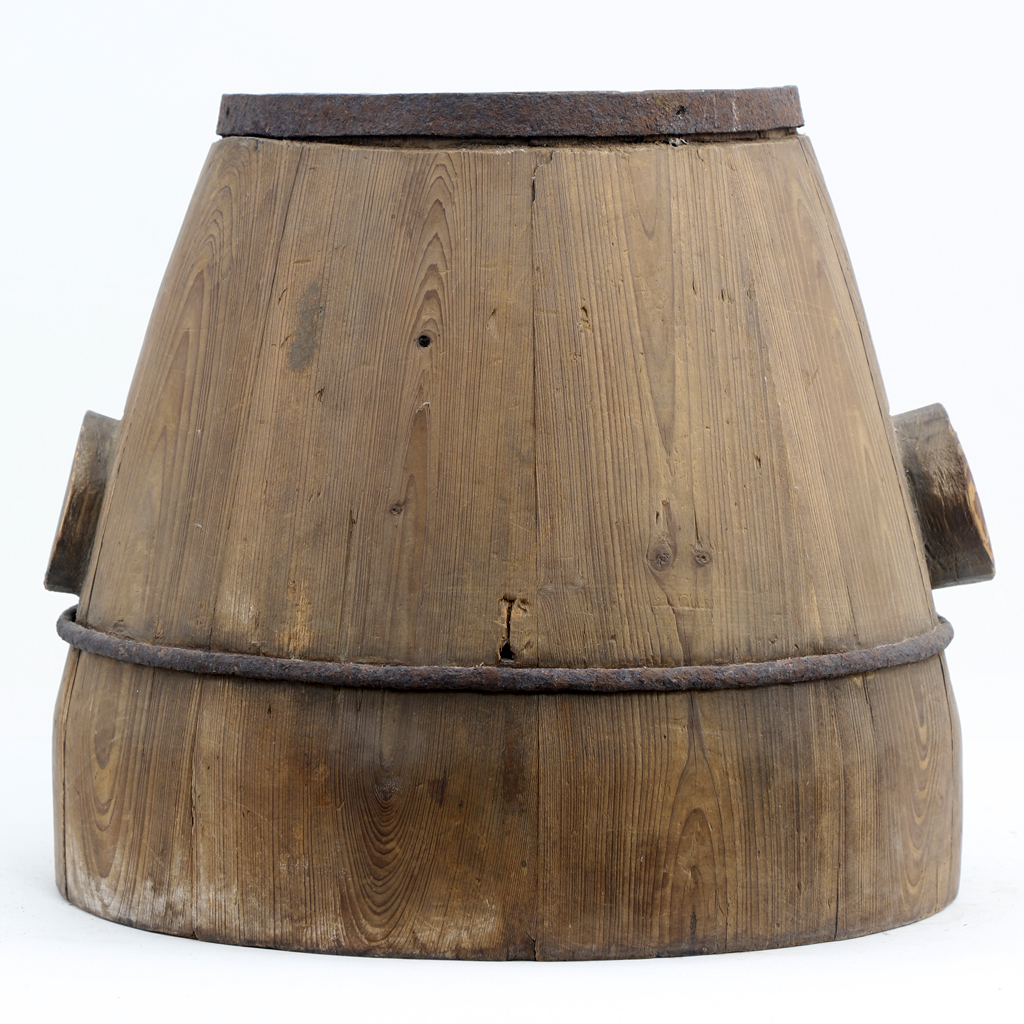 Danny's Fine Porcelain Antique Wood Bucket