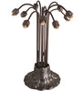 24" High Stained Glass Pond Lily 10 Light Table Lamp
