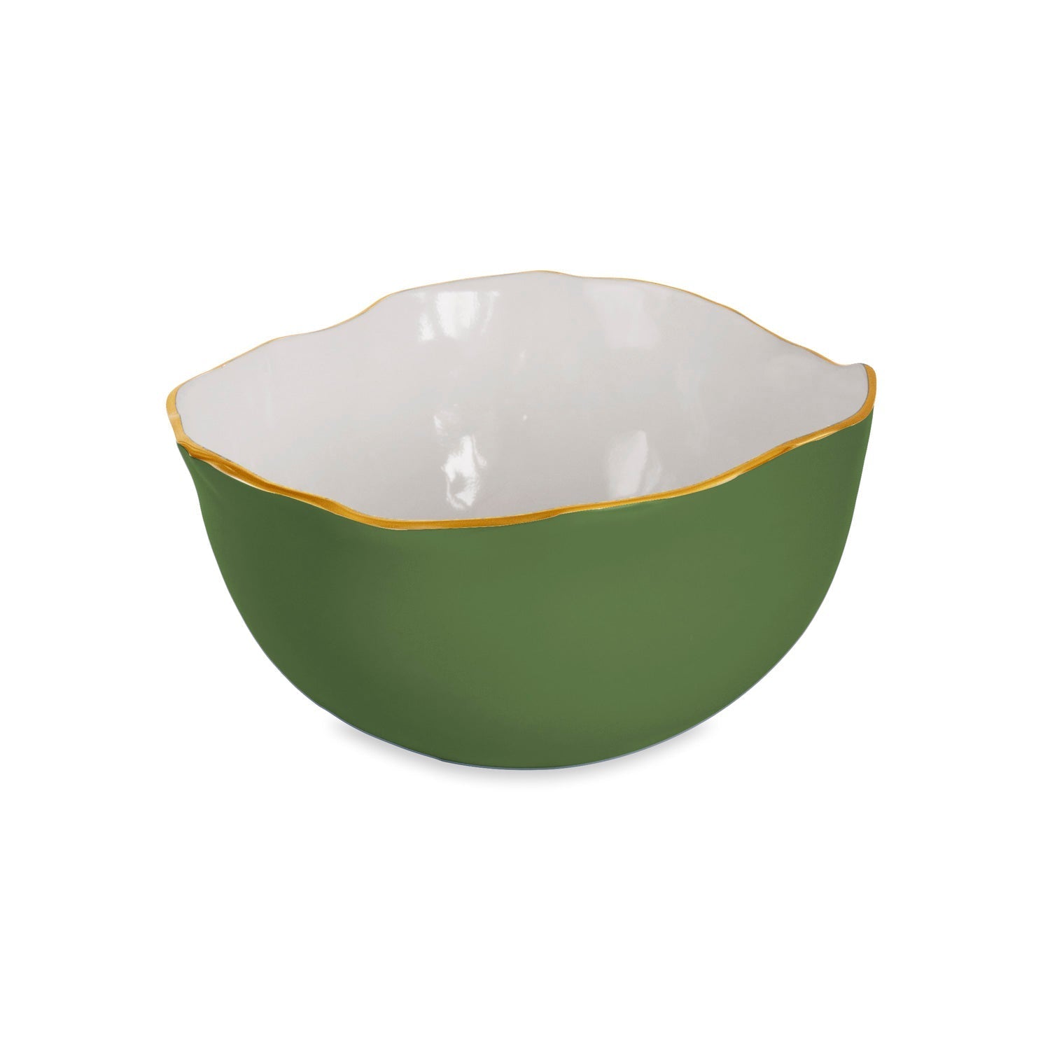 Beatriz Ball ENCANTO Osaka Large Bowl Leaf Green and White