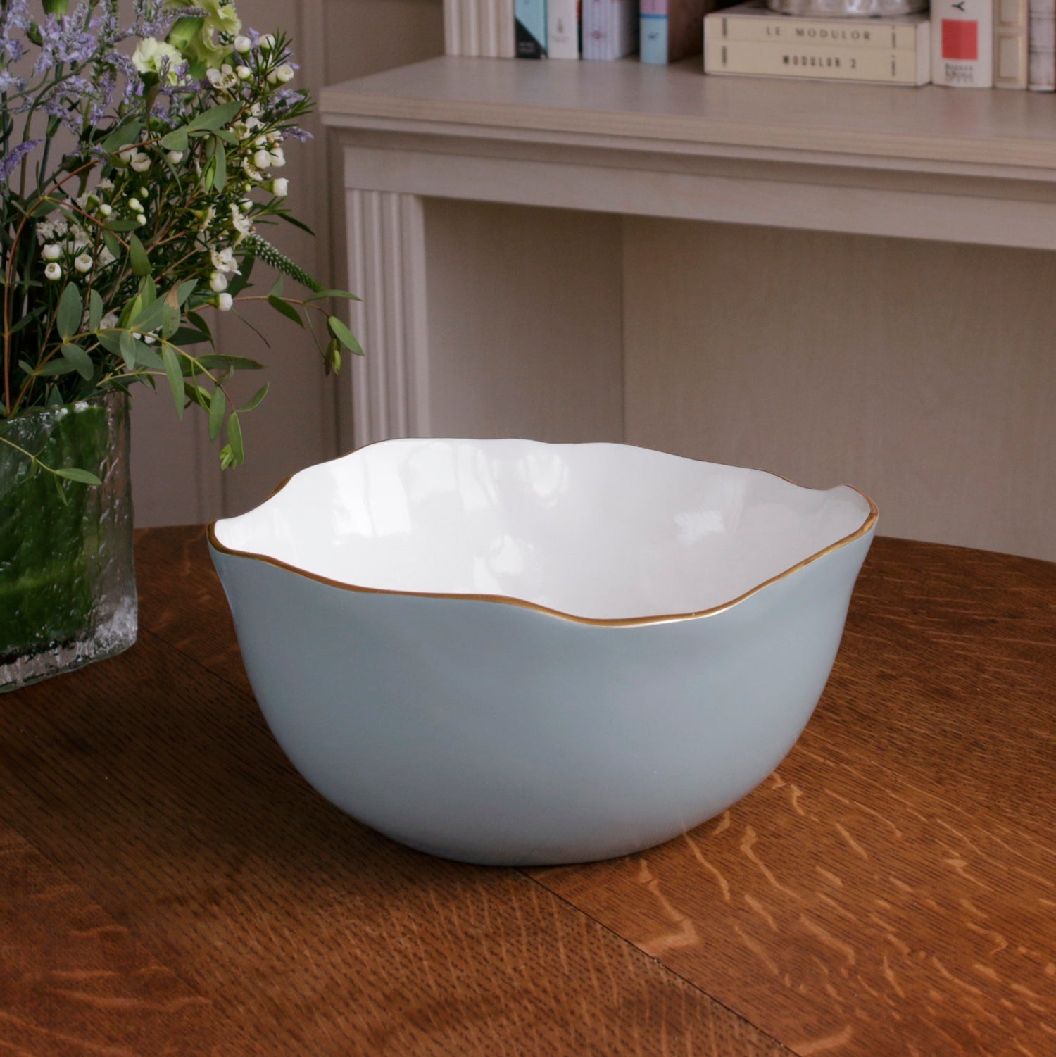 Beatriz Ball ENCANTO Osaka Large Bowl Slate & White