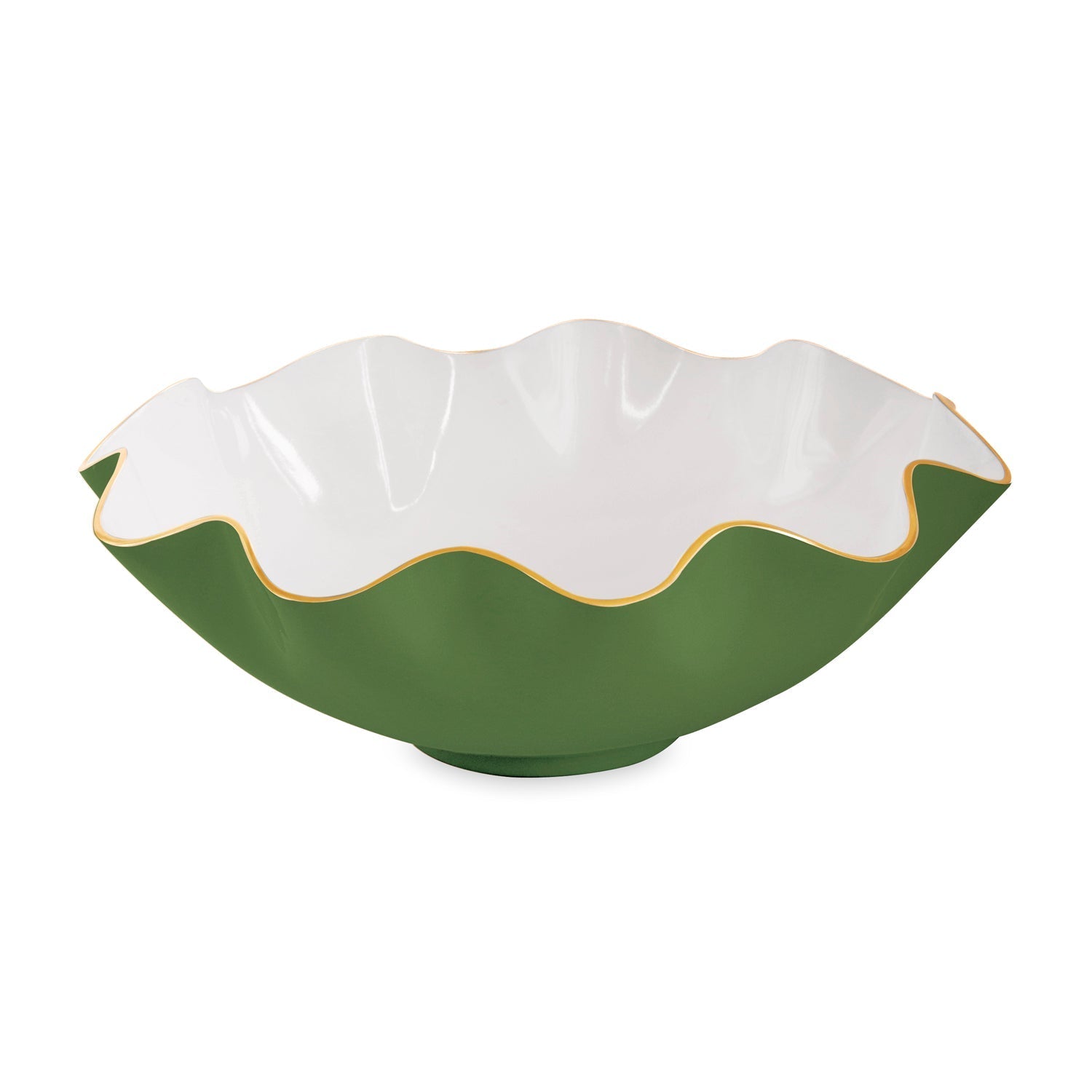 Beatriz Ball ENCANTO Carola Extra Large Bowl Leaf Green and White